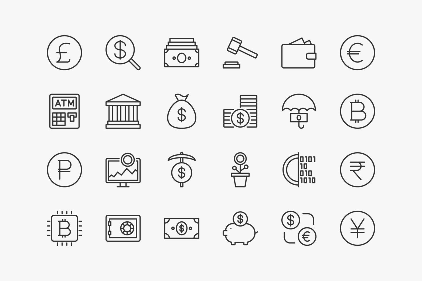 Finance and Money Icons vector