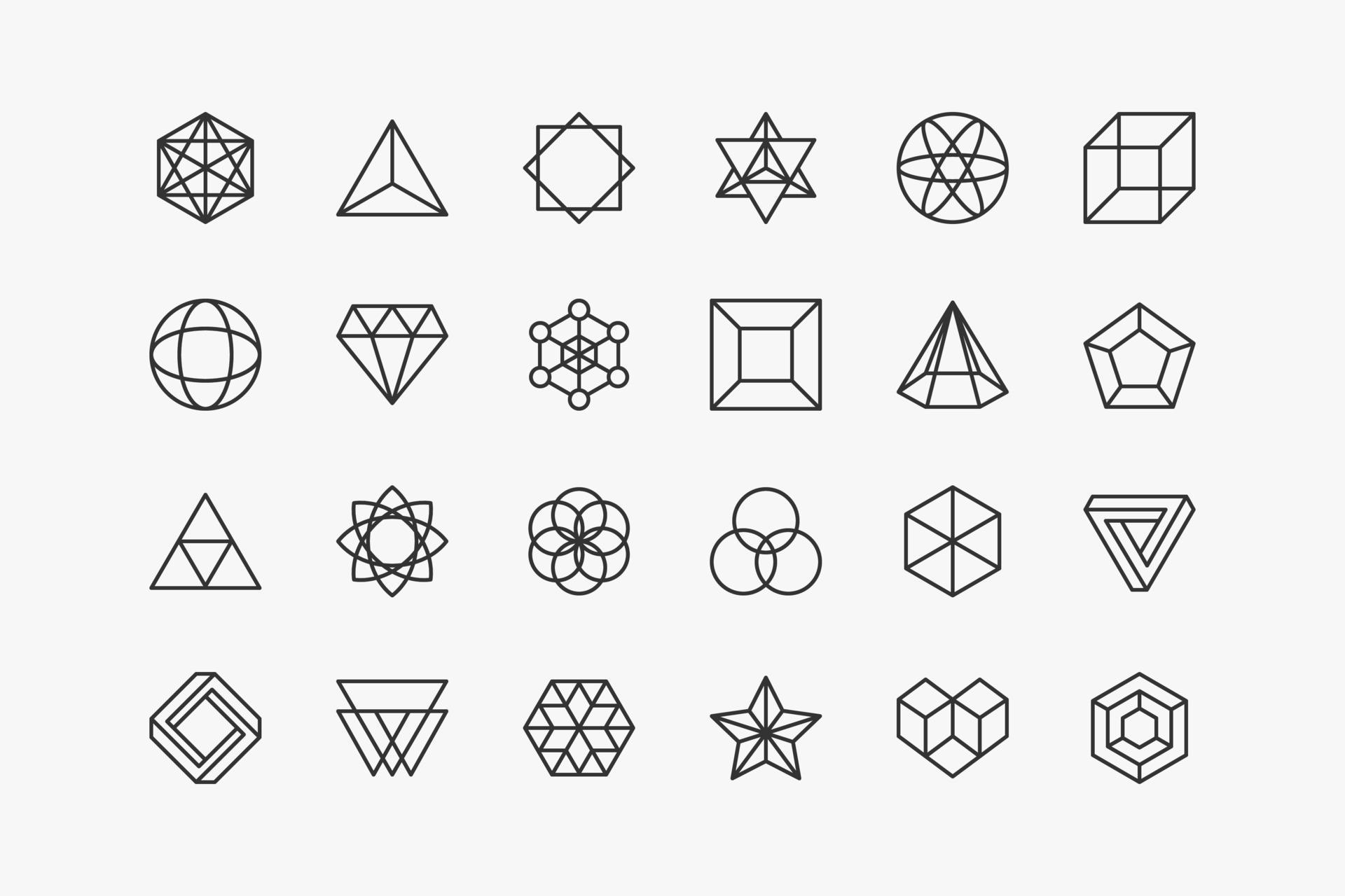 Geometric Shapes and Icons 9831281 Vector Art at Vecteezy
