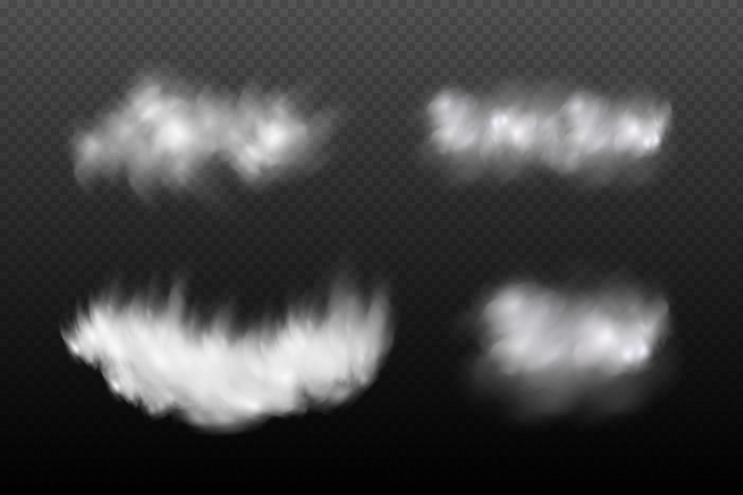 White vector cloudiness ,fog or smoke on dark checkered background.
