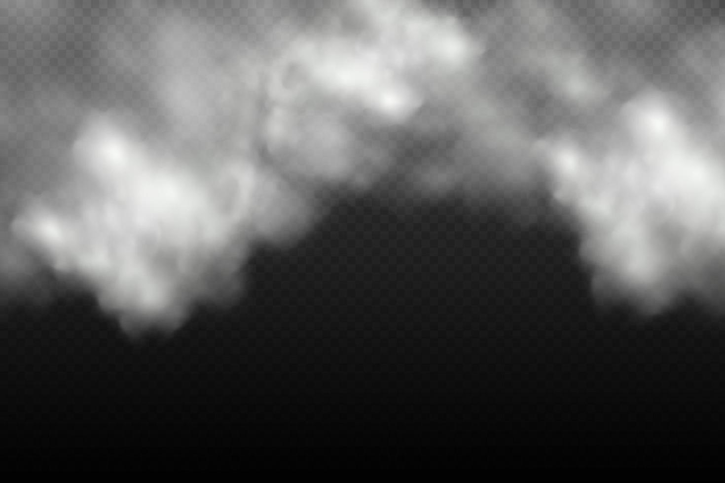 White vector cloudiness ,fog or smoke on dark checkered background.