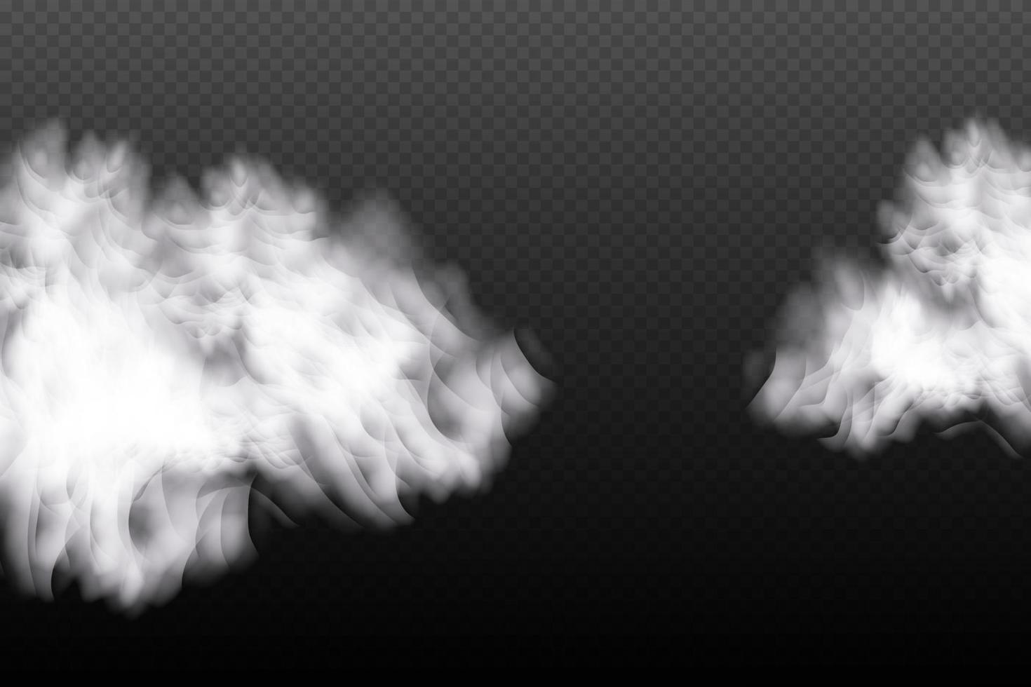White vector cloudiness ,fog or smoke on dark checkered background.