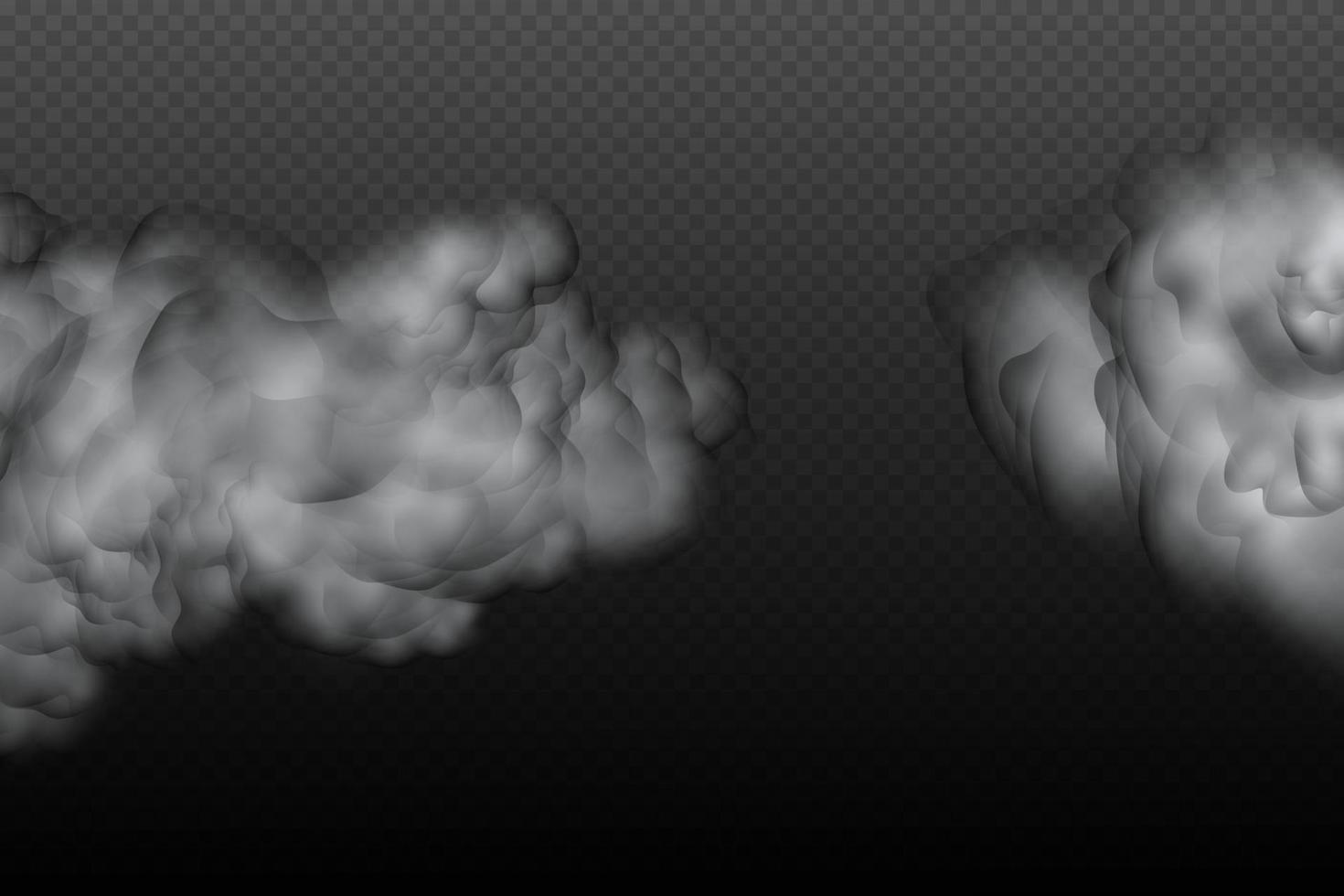 White vector cloudiness ,fog or smoke on dark checkered background.