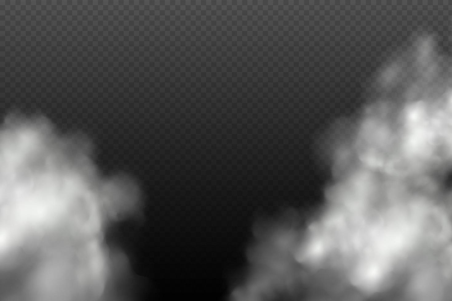 White vector cloudiness ,fog or smoke on dark checkered background.