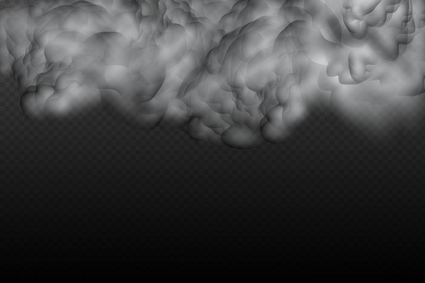 White vector cloudiness ,fog or smoke on dark checkered background.