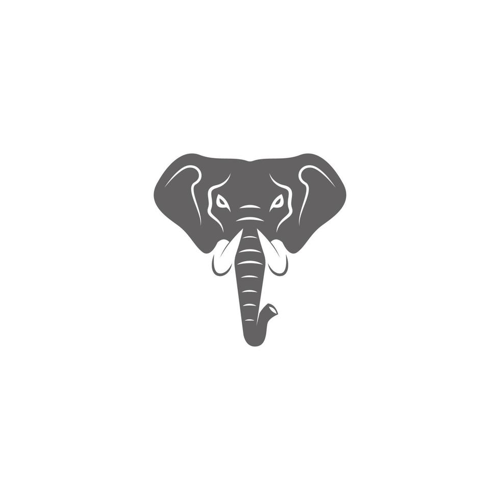 Ilustración de diseño de logotipo de icono de elefante vector