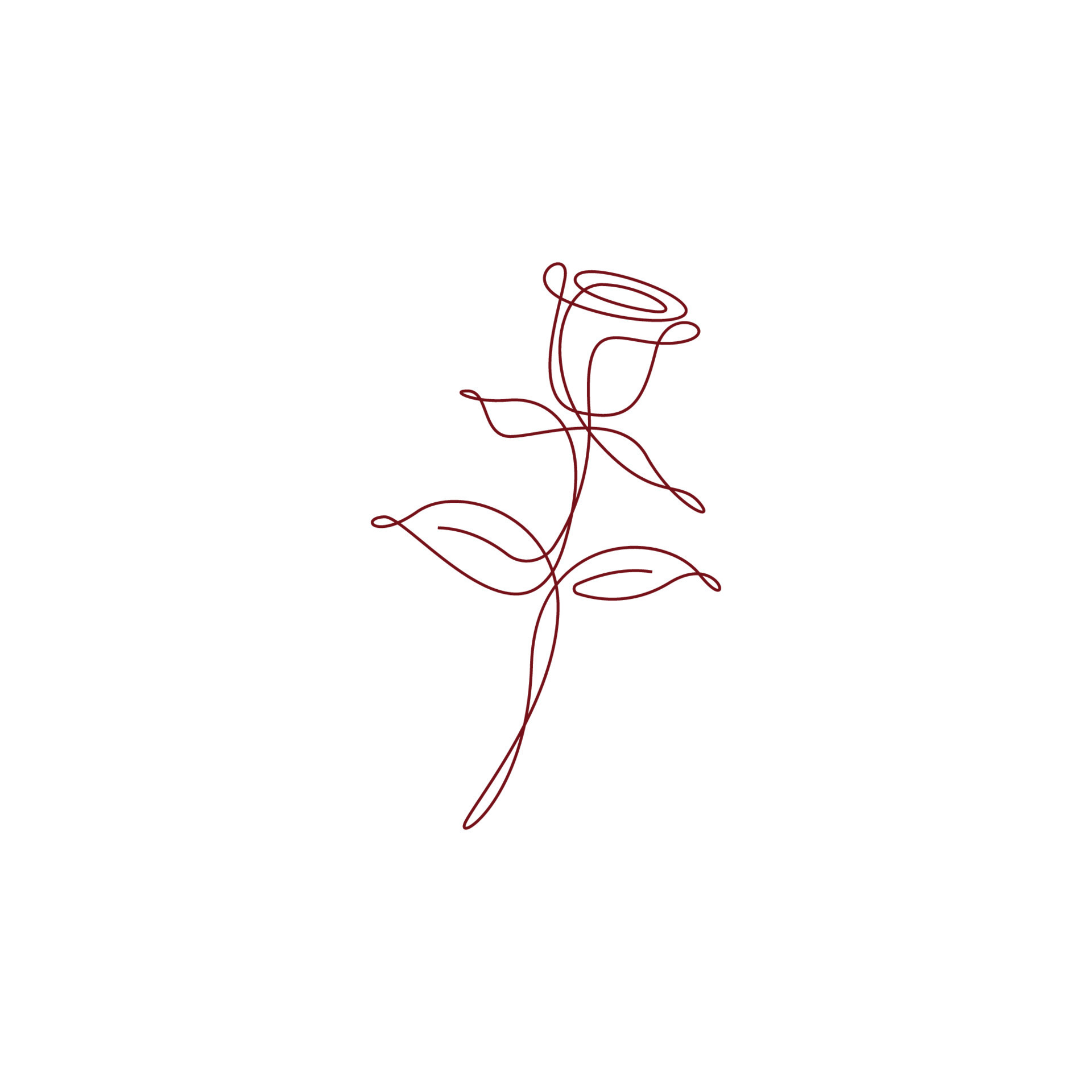 Red rose line art design illustration 9831734 Vector Art at Vecteezy