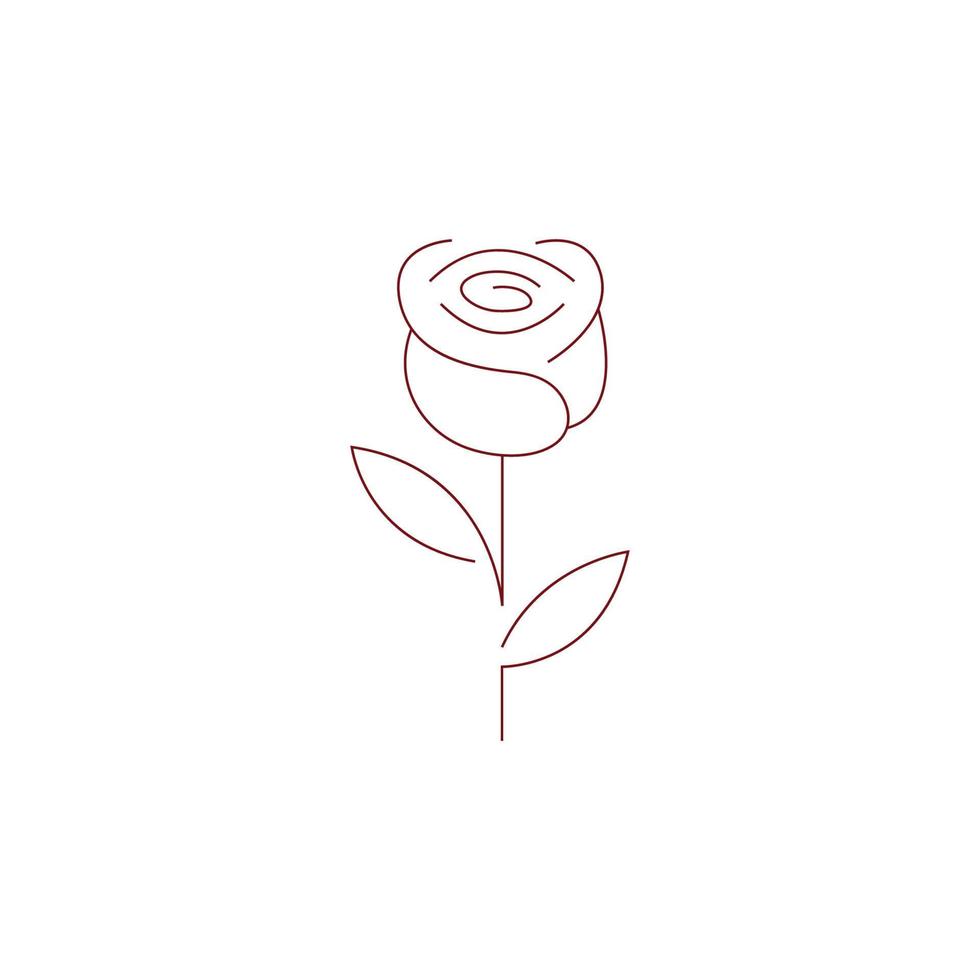 Rose dessin simple