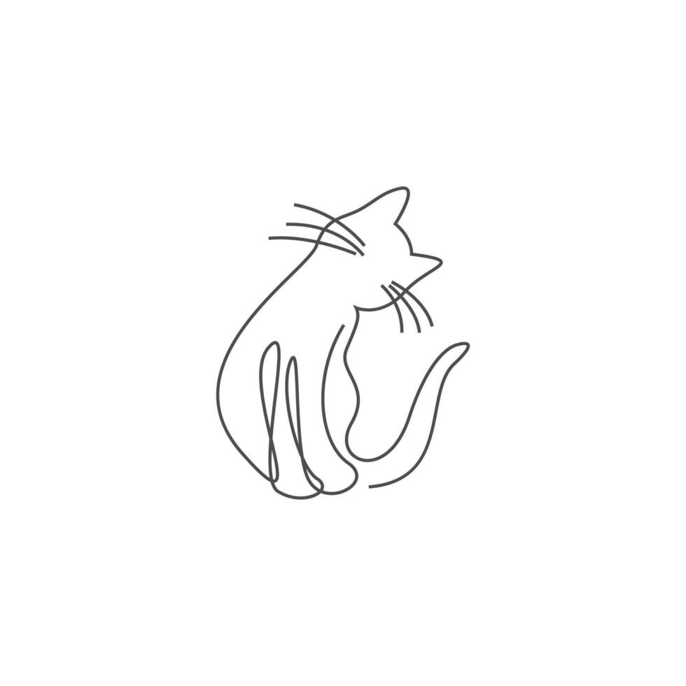 Cat line art design illustration template vector 9831747 Vector Art at