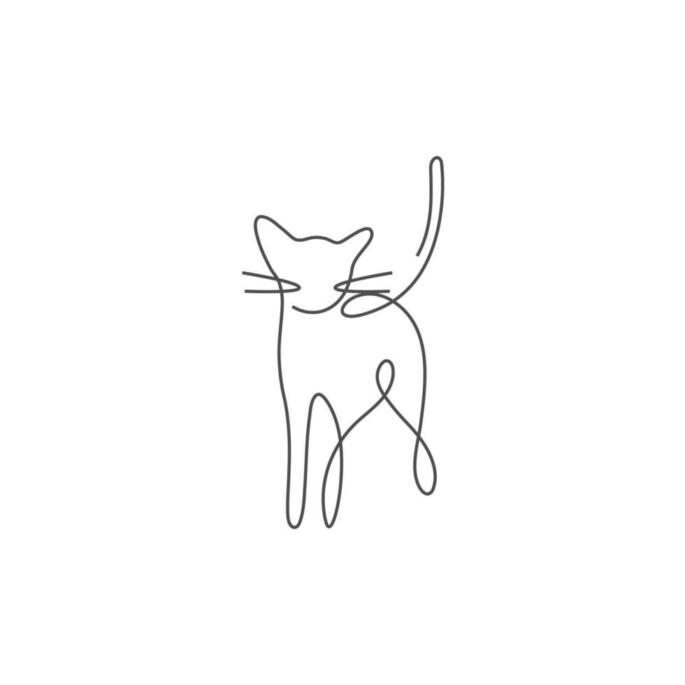 Cat line art design illustration template vector 9831783 Vector Art at