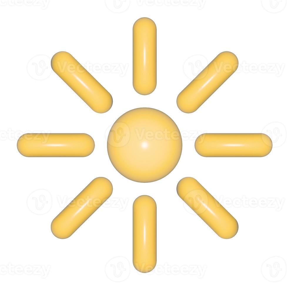 ilustración del sol para diseño, impresión, redes sociales, sitios web. foto