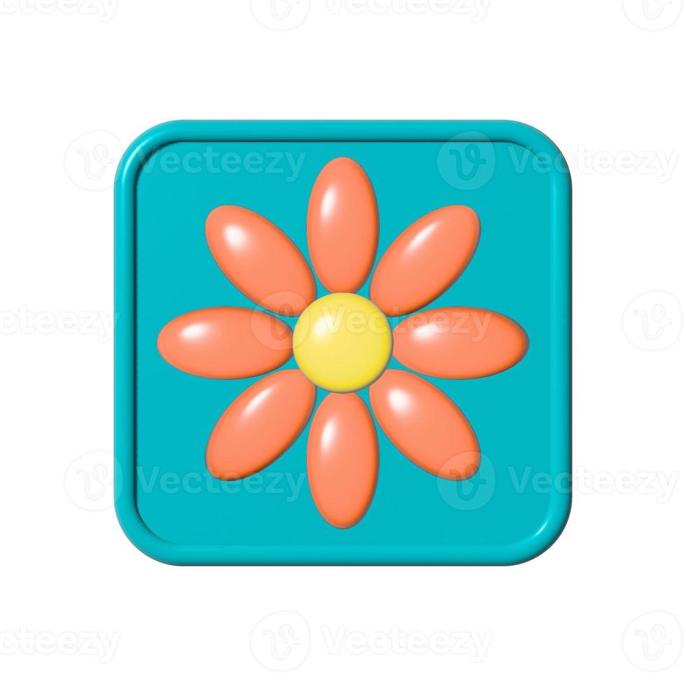 flower icon illustration for design, printing, social networks, websites. photo