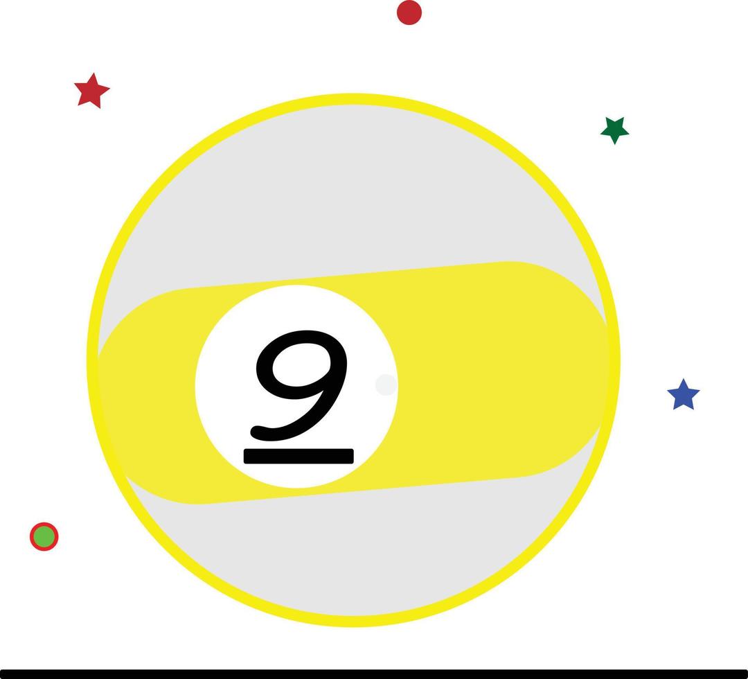 Vector of billiard ball series, vector of the number nine billiard ball. Great for icons, symbols and signs for pool players