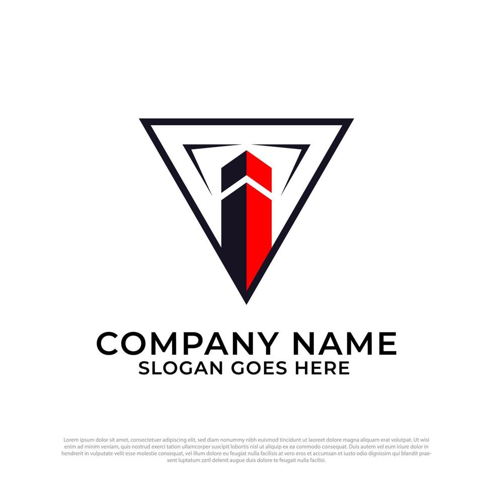 initial letter I business logo design, best for building and architecture logo inspiration vector