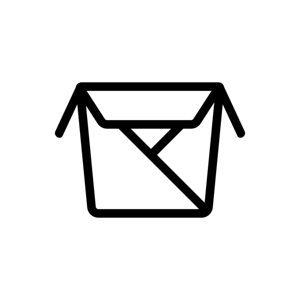 box with food icon vector. Isolated contour symbol illustration vector