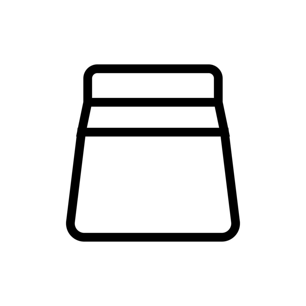 vector de icono de paquete de papel. ilustración de símbolo de contorno aislado