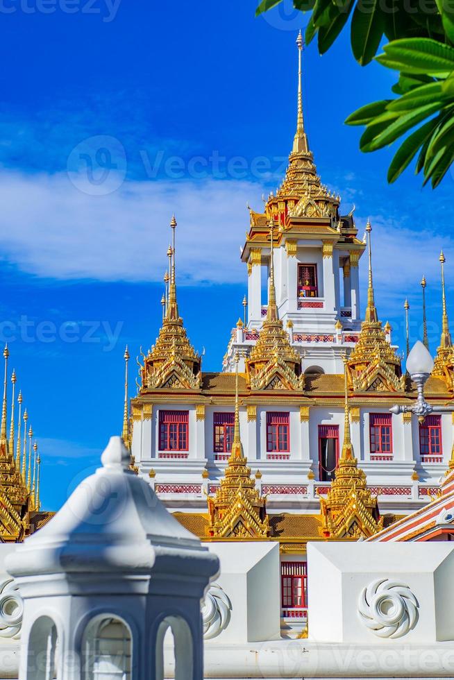 Front view of Wat Ratchanaddaram Worawihan It is a unique, artistic and beautiful temple. It is a famous tourist destination. Located in Bangkok, photo
