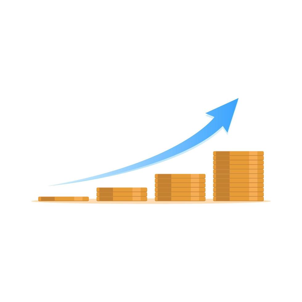 increase profits or inflation illustration vector