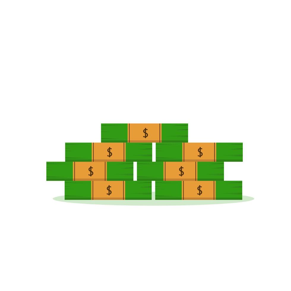 pile of money for financial illustration vector