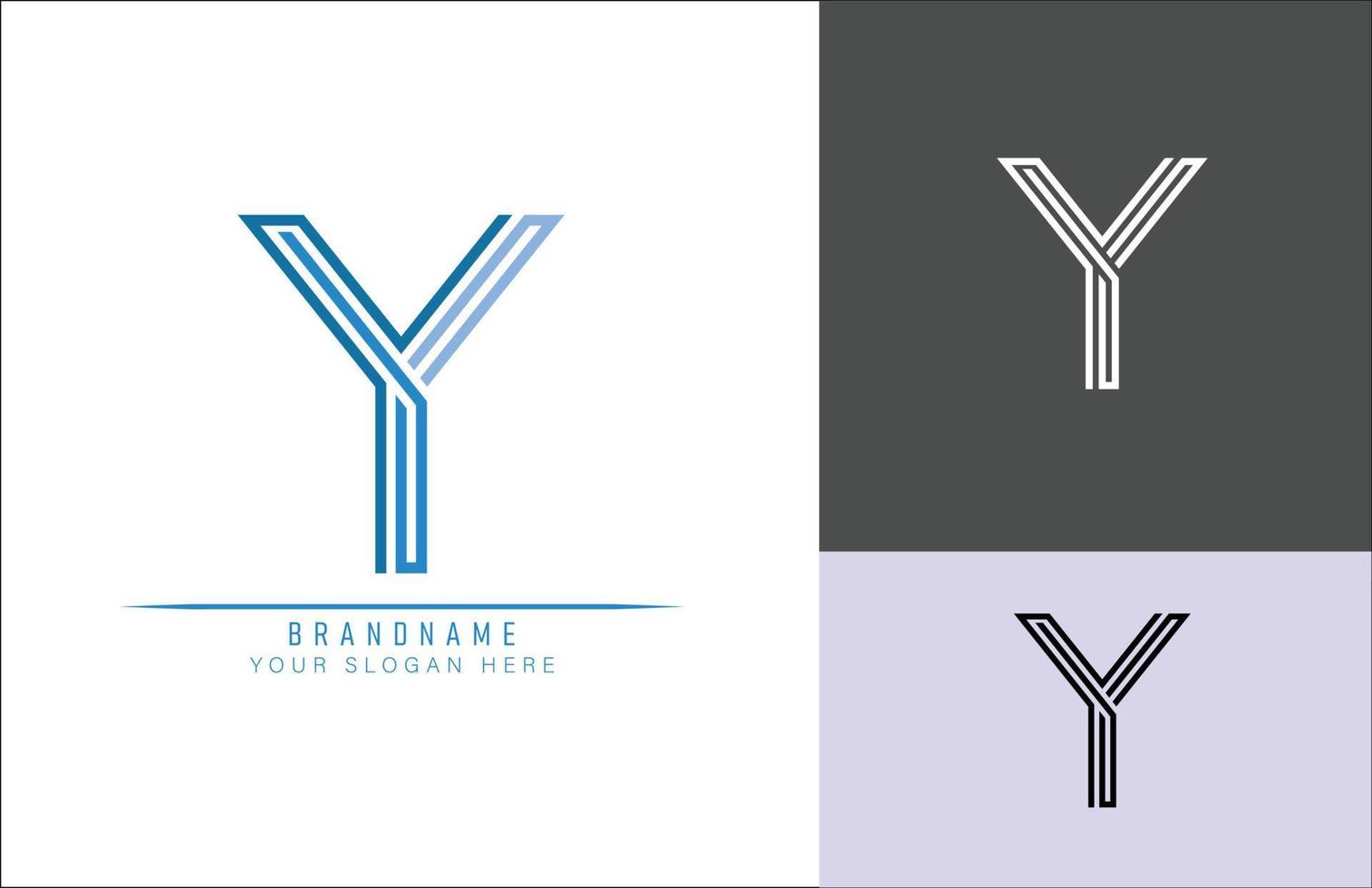 Monogram alphabet letter Y  logo, suitable for logos, titles and headers vector