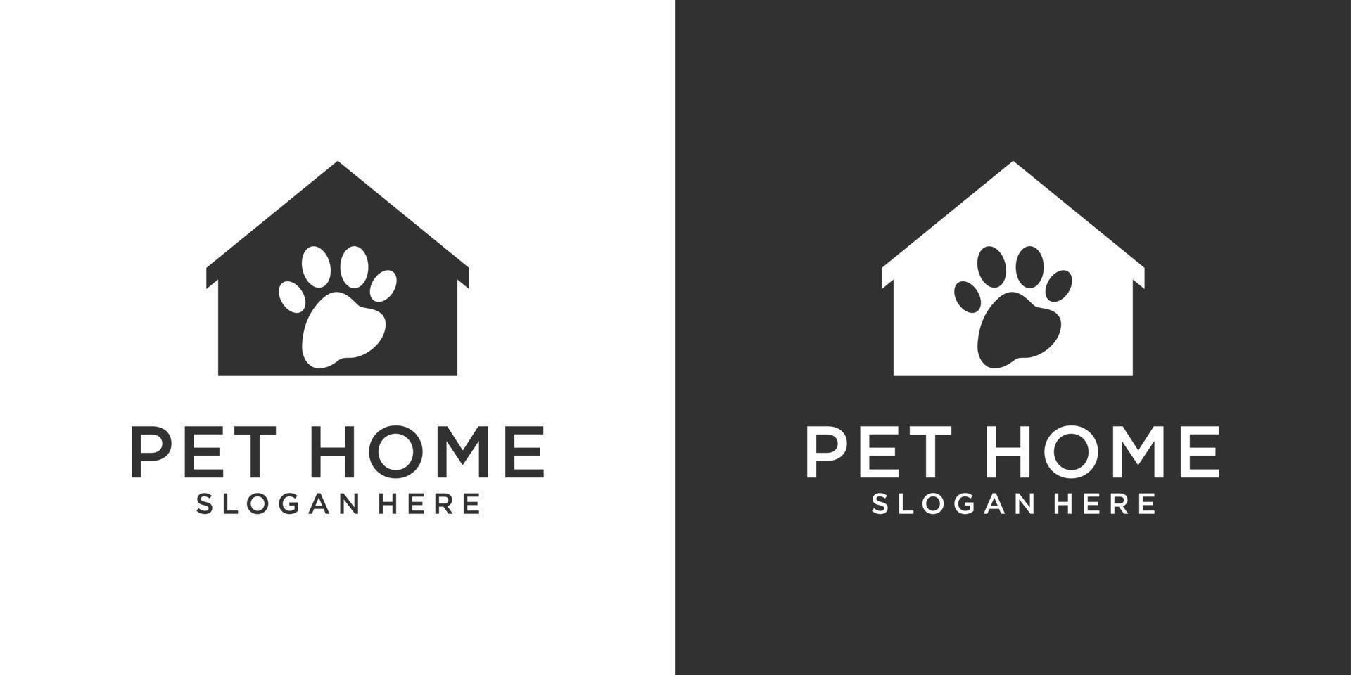 Pet Home vector logo design template.