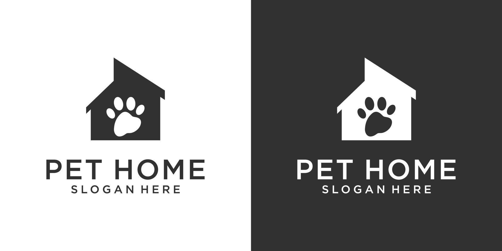 Pet Home vector logo design template.