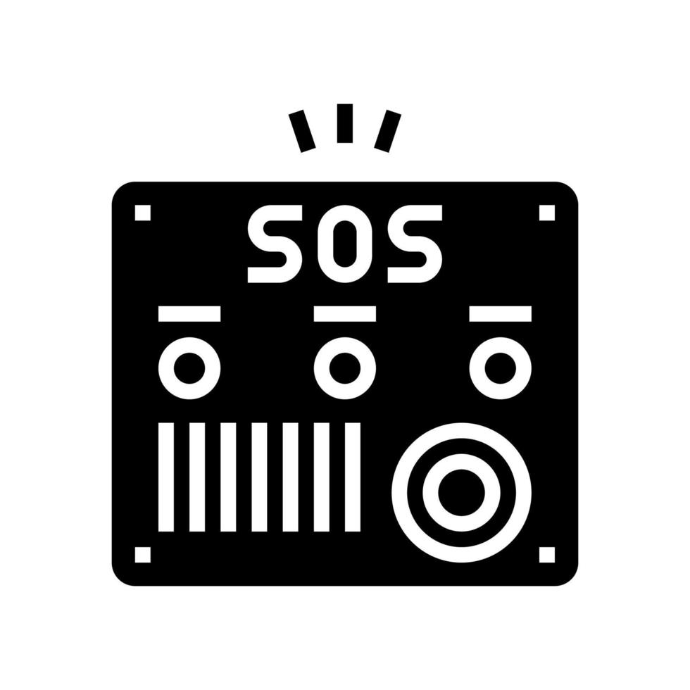 sos panel for old people glyph icon vector illustration