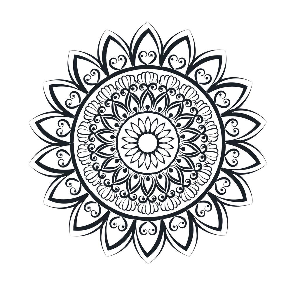 Mandala Art design in circle for print vector