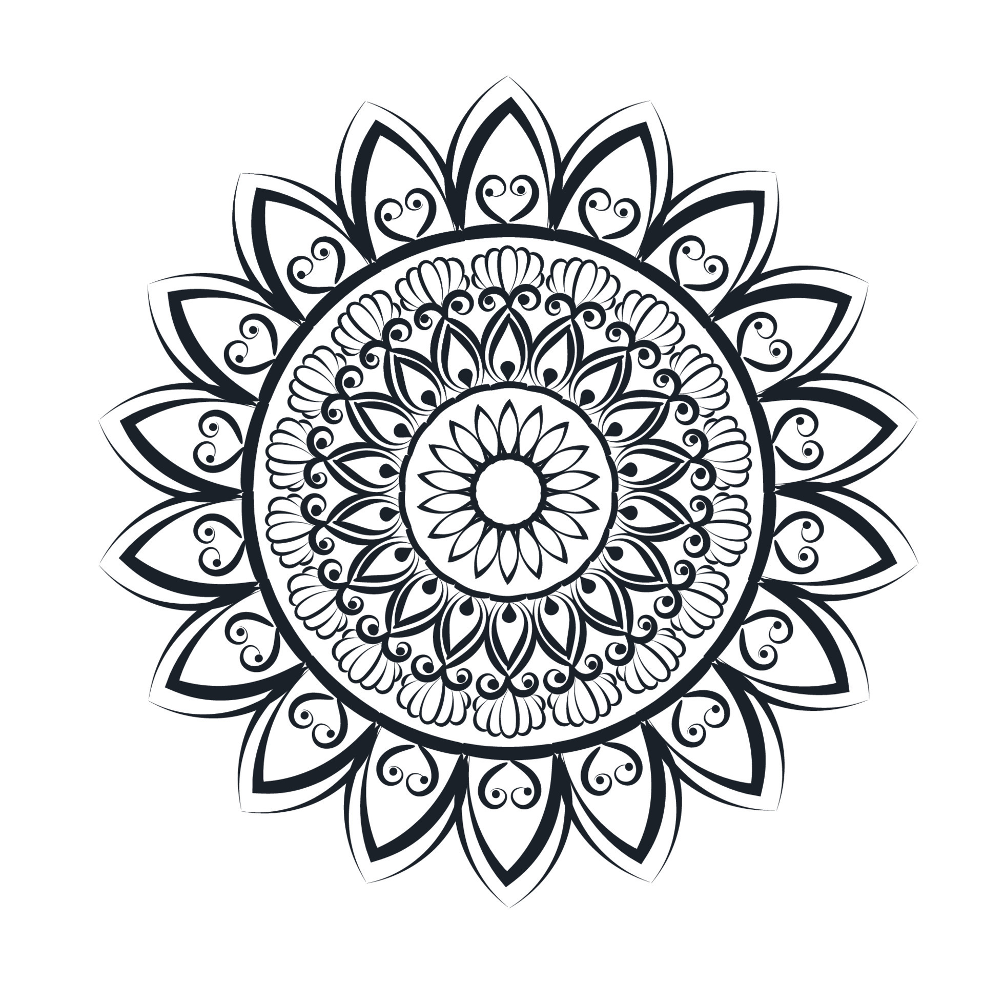 Mandala Art design in circle for print 9832742 Vector Art at Vecteezy