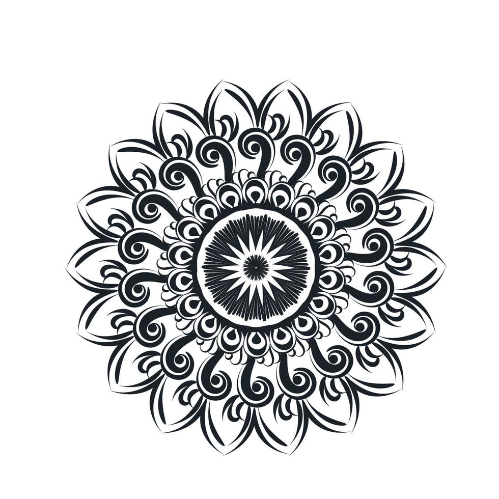 Mandala Art design in circle for print vector