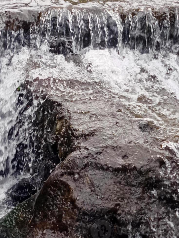 Foaming river in rock view beautiful nature photo