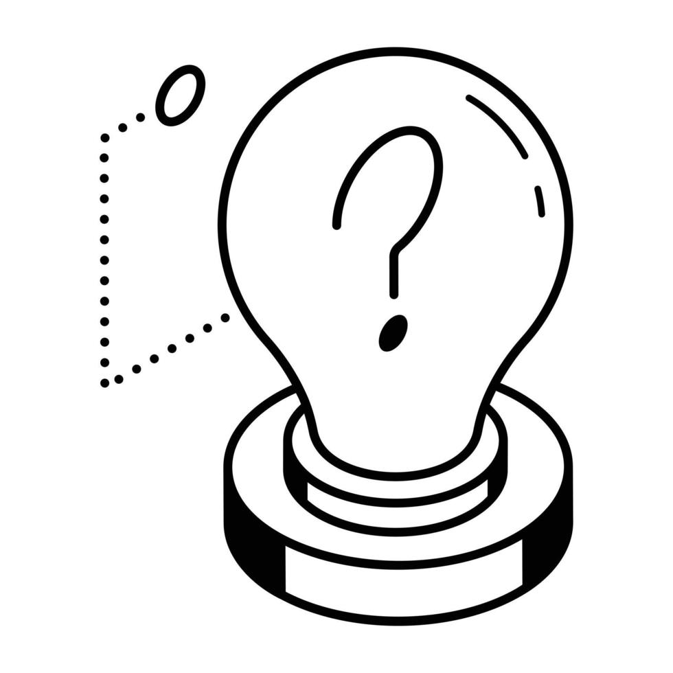 A confused idea isometric icon download vector
