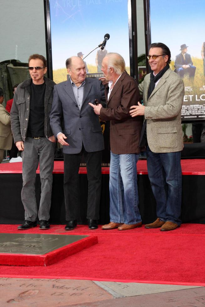 LOS ANGELES, JAN 5 - Billy Bob Thornton, Robert Duvall, James Caan, Andy Garcia at the Robert Duvall Hand and Footprint Ceremony at Grauman s Chinese Theater on January 5, 2011 in Los Angeles, CA photo