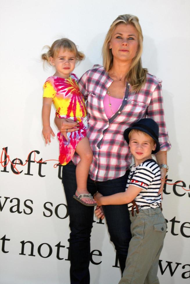 LOS ANGELES, JUL 10 - Megan Sanov, Alison Sweeney, Ben Sanov arriving at the Winnie, the Pooh Premiere at Walt Disney Studios on July 10, 2011 in Burbank, CA photo