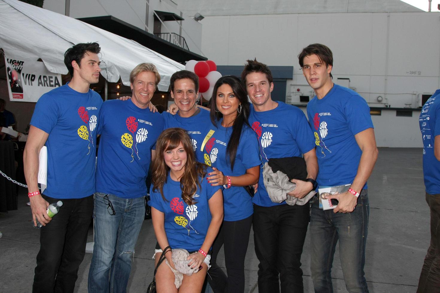 LOS ANGELES, OCT 1 -  Gregory, Wagner, Burnett, LeBlanc, Bjorlin, Hapka, Deidrick arriving at the Light The Night Hollywood Walk 2011 at the Sunset Gower Studios on October 1, 2011 in Los Angeles, CA photo