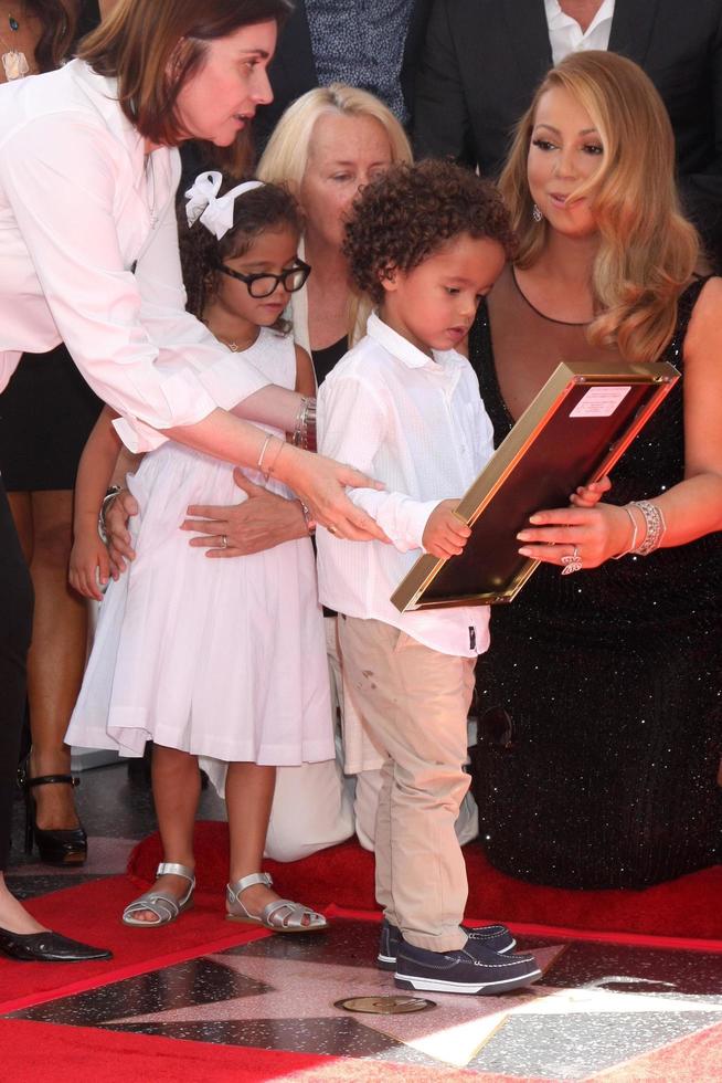 , LOS ANGELES, AUG 5 - Monroe Cannon, Moroccan Cannon, Mariah Carey at the Mariah Carey Hollywood Walk of Fame Ceremony at the W Hollywood on August 5, 2015 in Los Angeles, CA photo