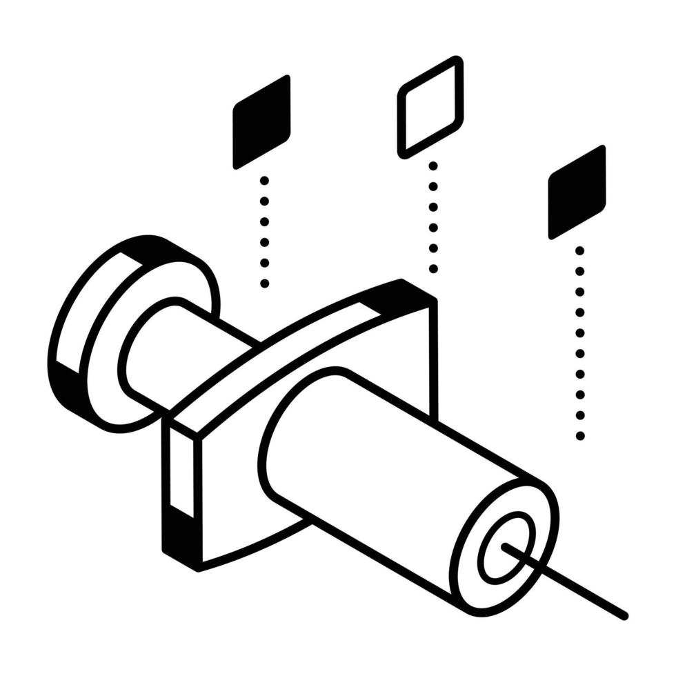 An icon of injection line design vector
