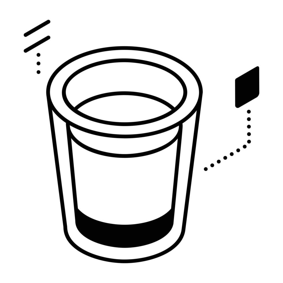 Modern line icon of a drink vector