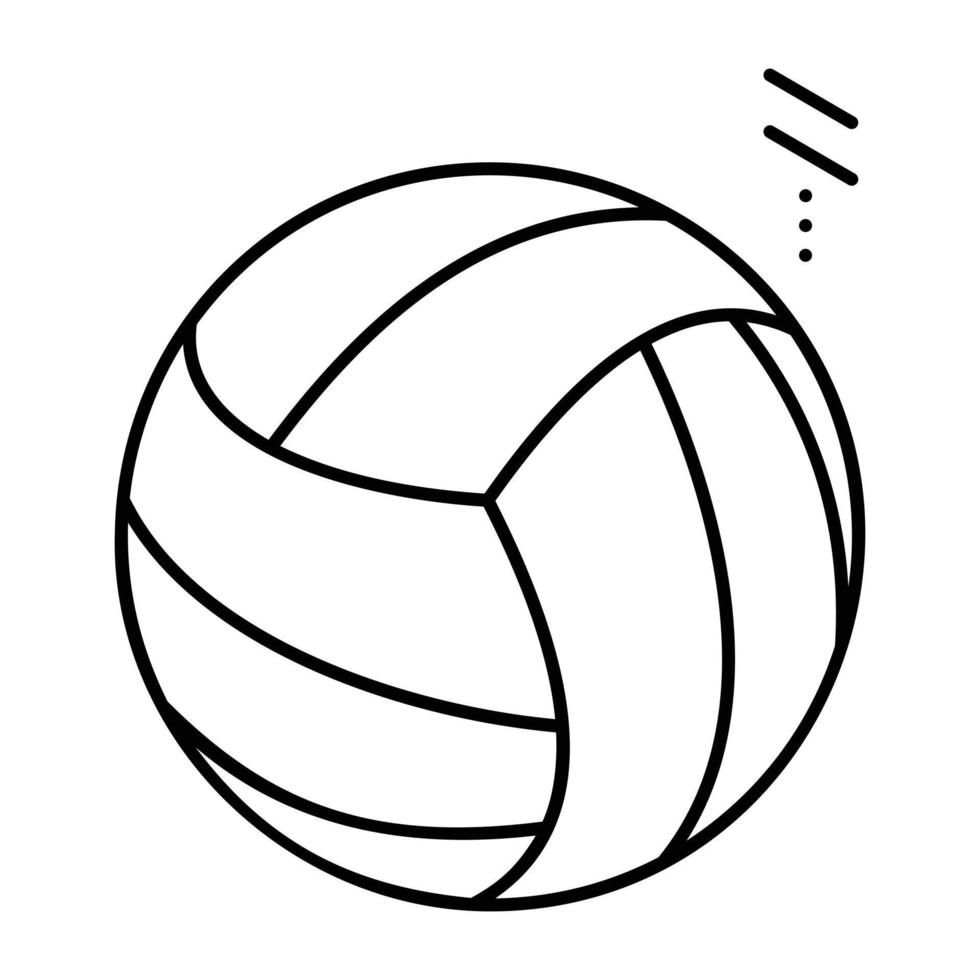 un icono de línea cautivador de voleibol vector