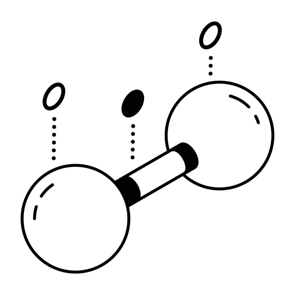 Trendy style icon of fitness dumbbell, use it commercially vector