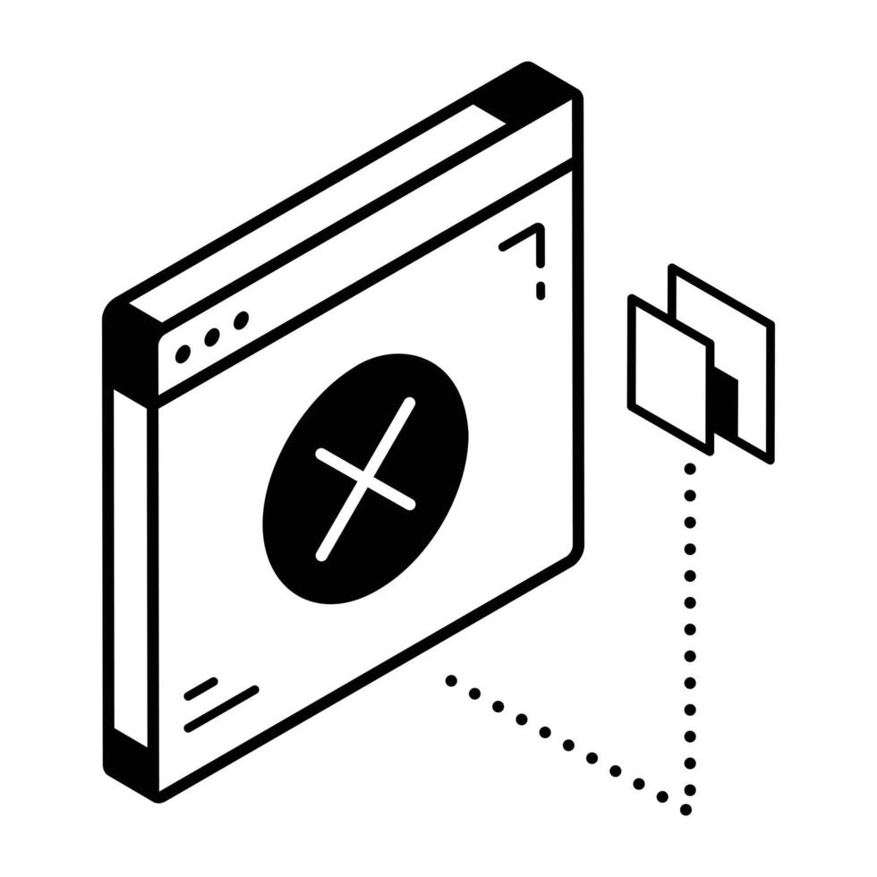 Access denied isomeric icon download vector