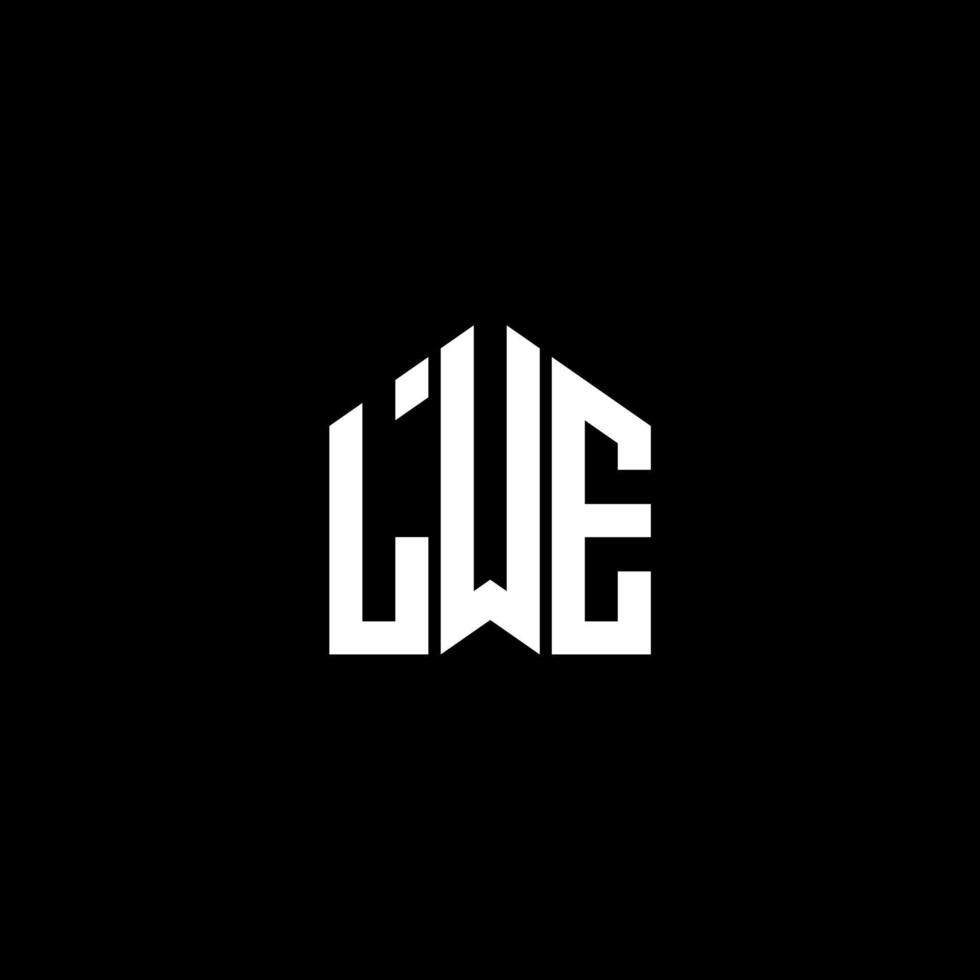 LWE letter logo design on BLACK background. LWE creative initials letter logo concept. LWE letter design. vector