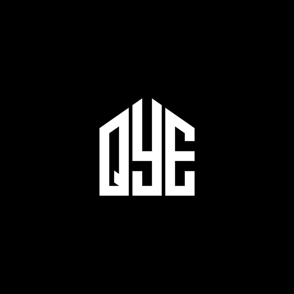 diseño de letras qye. diseño de logotipo de letras qye sobre fondo negro. concepto de logotipo de letra inicial creativa qye. diseño de letras qye. diseño de logotipo de letras qye sobre fondo negro. q vector