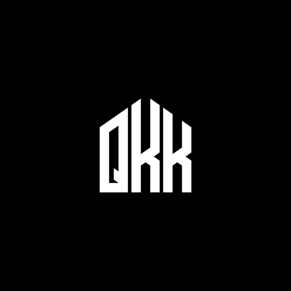 concepto de logotipo de letra inicial creativa qkk. Diseño de letras qkk. Diseño de logotipo de letras qkk sobre fondo negro. concepto de logotipo de letra inicial creativa qkk. diseño de letras qkk. vector
