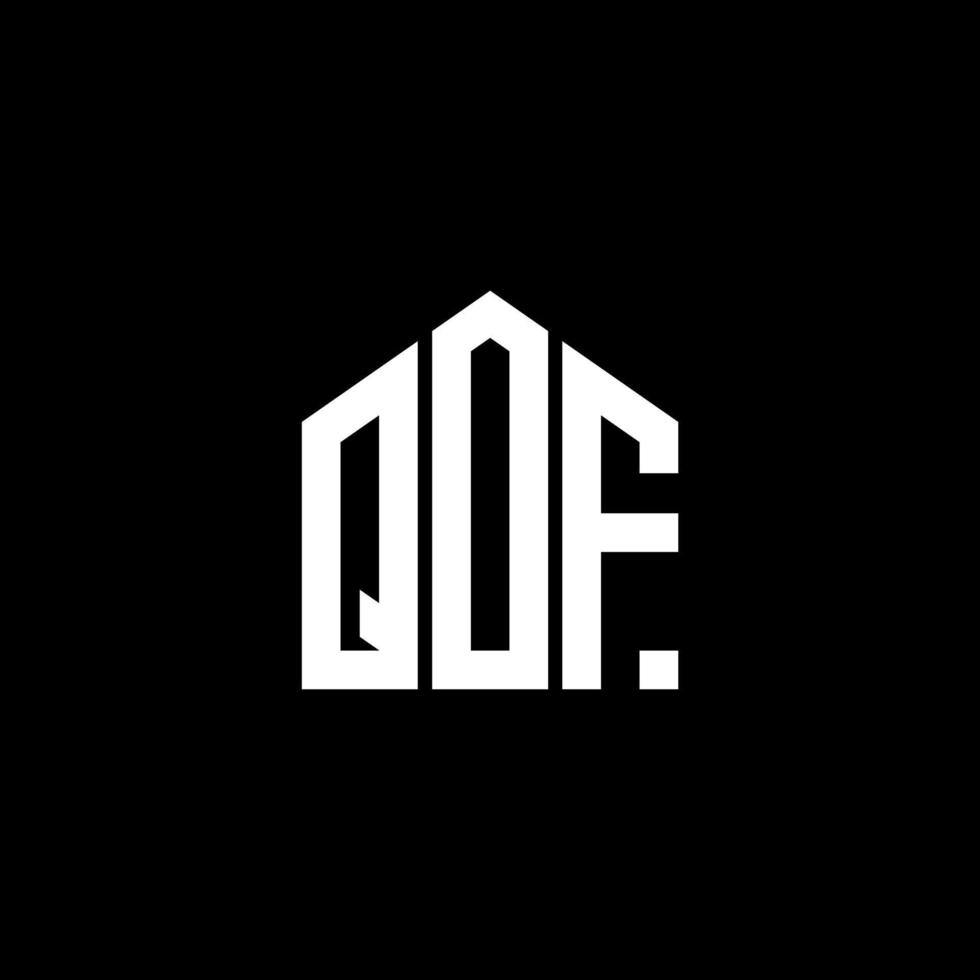 diseño de letra qof. Diseño de logotipo de letra qof sobre fondo negro. qof concepto creativo del logotipo de la letra de las iniciales. diseño de letra qof. Diseño de logotipo de letra qof sobre fondo negro. q vector