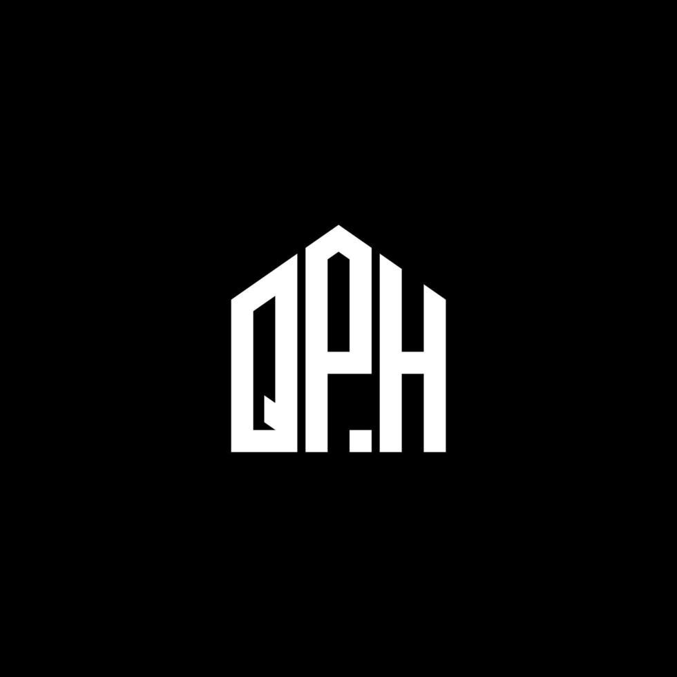 diseño de logotipo de letra qph sobre fondo negro. concepto de logotipo de letra de iniciales creativas qph. diseño de letra qph. vector