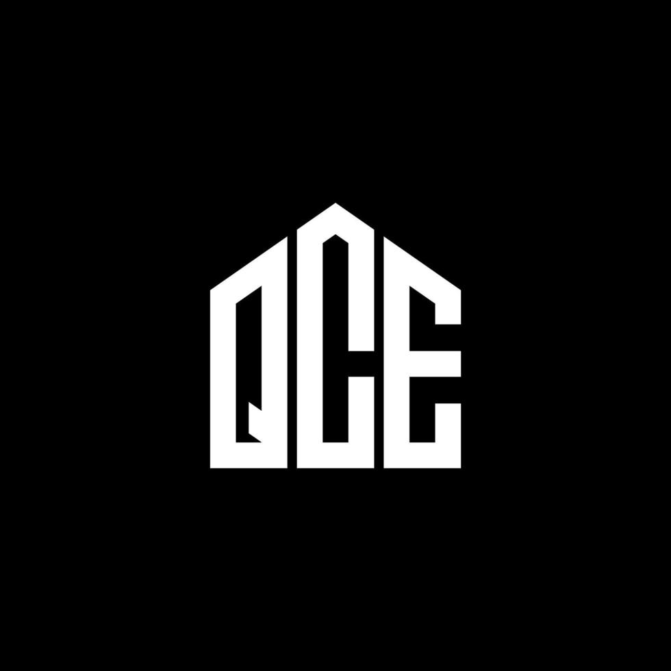 QCE letter logo design on black background. QCE creative initials letter logo concept. QCE letter design. vector