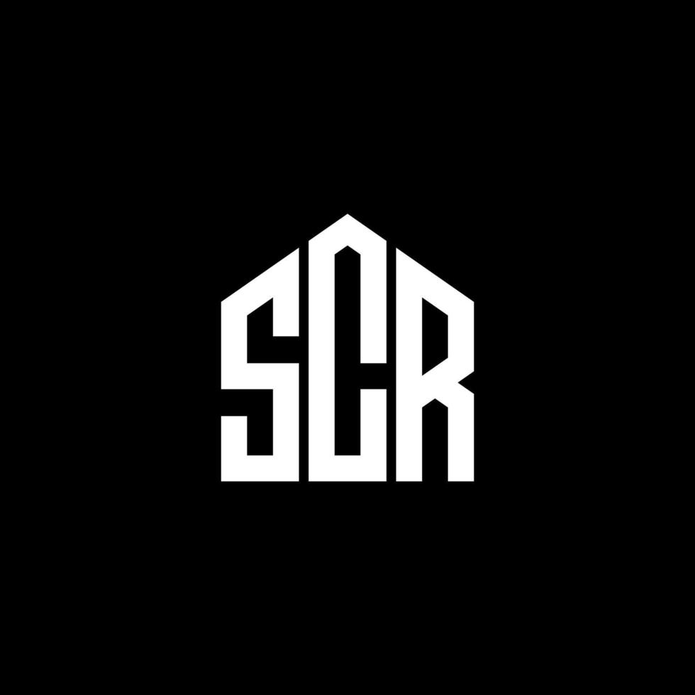 SCR letter logo design on BLACK background. SCR creative initials letter logo concept. SCR letter design. vector