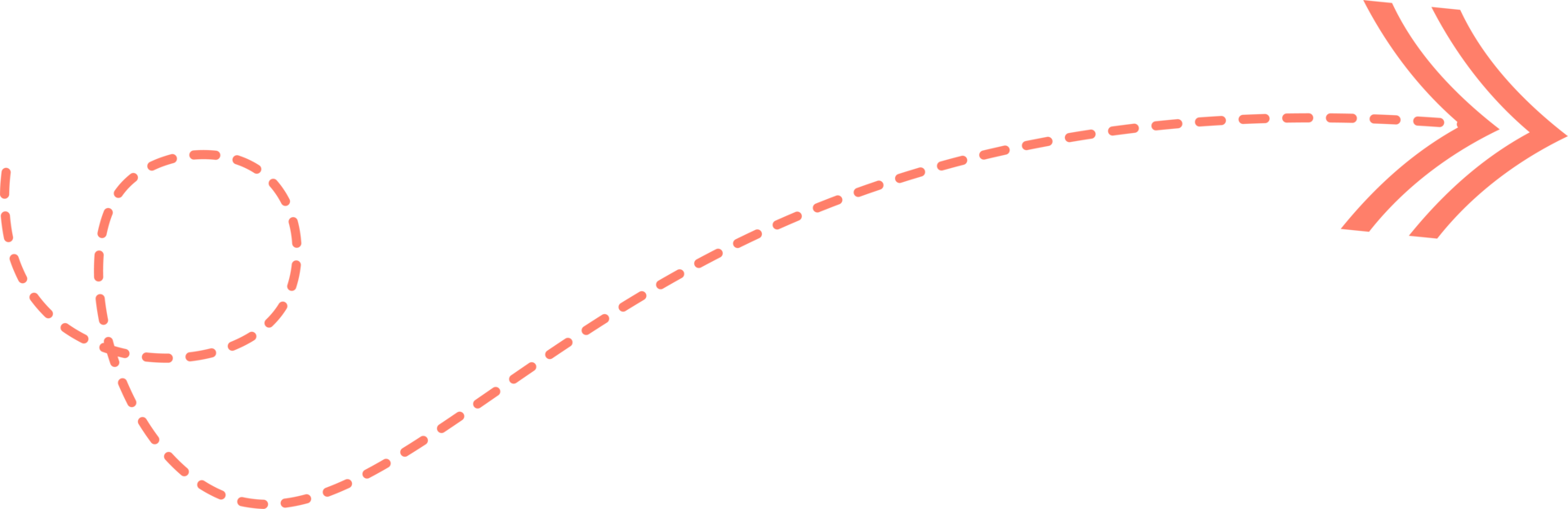 flecha de línea discontinua png