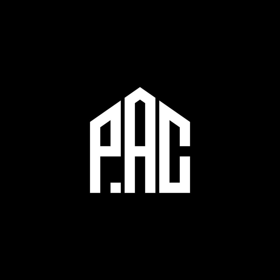 PAC letter design.PAC letter logo design on BLACK background. PAC creative initials letter logo concept. PAC letter design.PAC letter logo design on BLACK background. P vector