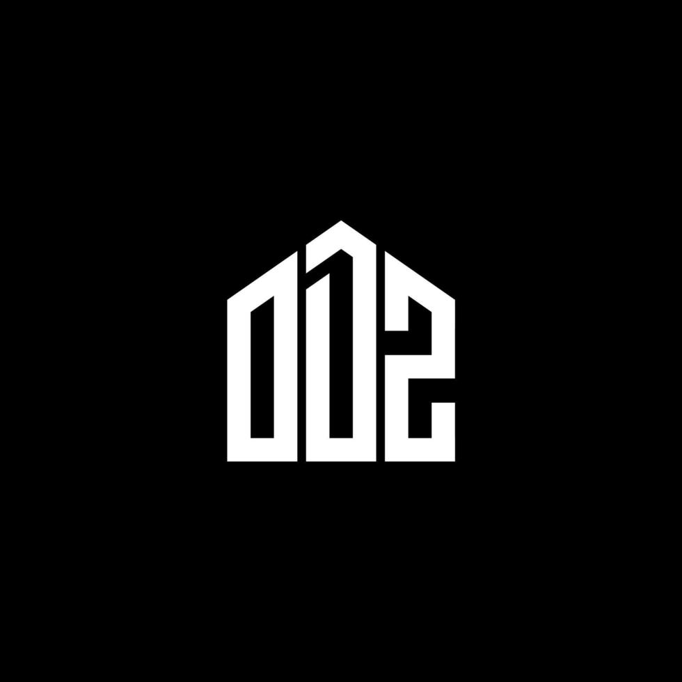 punto diseño de letras odz. diseño de logotipo de letras odz sobre fondo negro. concepto de logotipo de letra de iniciales creativas odz. diseño de letras odz. diseño de logotipo de letras odz sobre fondo negro. o vector